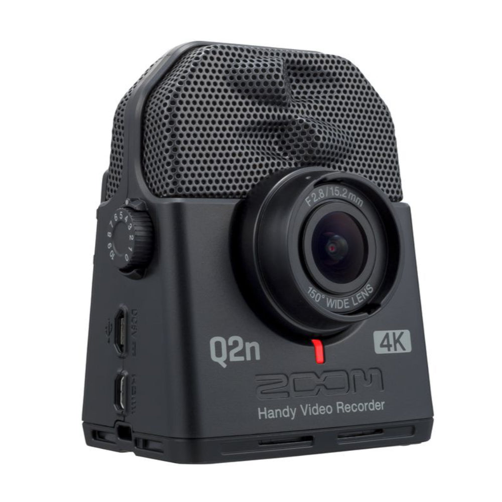 Zoom Q2n-4K 4K 30Hz Handy Video Recorder with microSD Card Memory Expansion Slot, Mini Stereo Jack Input, and USB Connectivity for Field Recording and Livestreaming