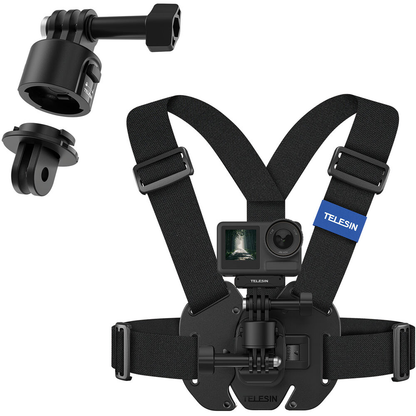 TELESIN Magnetic Quick Release Mounting Base Adapter Kit for DJI GOPRO Insta360 Action Cameras with Dovetail Dual Lock Alignment 1/4" Screw Hole Base
