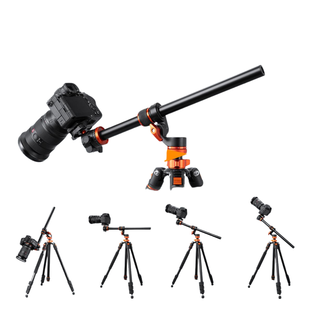 K&F Concept 30cm / 41cm / 81cm Horizontal Tripod Extension Arm w/ 360° Rotation, 180° Tilt, 5kg Load