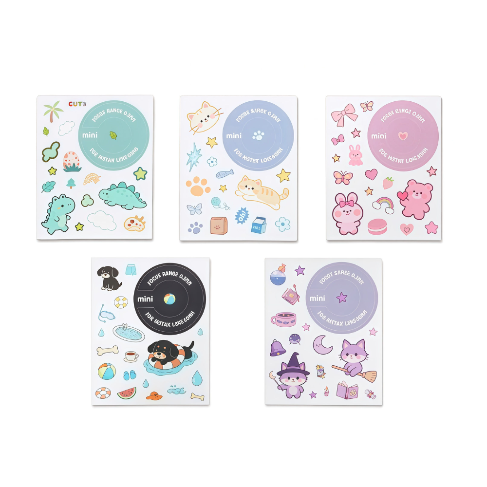 Pikxi Fujifilm Instax Mini 13 Transparent Clear Camera Case w/ Photo Pocket, Strap, & Stickers