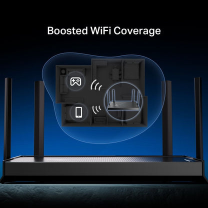TP-Link Archer BE230 BE3600 Dual Band Home WIFI 7 Router with 3.6Gbps Wireless Speeds, 2.5Ghz / WAN / LAN Ports, 4x Exterl Antens, EasyMesh Compatible, and HomeShield Security Support