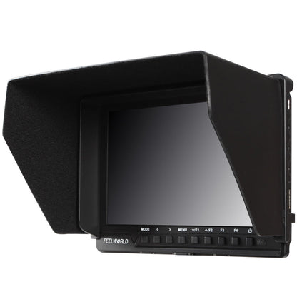 FEELWORLD FW760 7"" IPS On Camera Field LCD Video Monitor with 4K HDMI UHD SD Input / Output, 450Nits Brightness, Video Assist Functions,  L Series Fixed Battery Plate Mount Input Power for Videography