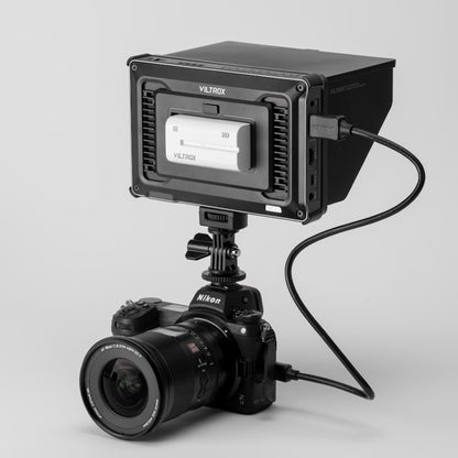 Viltrox DC-L1 / DC-L2 7" On-Camera IPS Touchscreen Camera Monitor with DCI / UHD 4K HDMI / SDI Input and Output, 3D LUTs, USB Type-C Interface, Gyroscope Auto Flip Function, Built-In Mage Tools and L-Series Battery Plate for Photo Video Content Creation