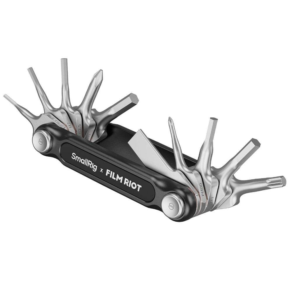 SmallRig x FILM RIOT 10-in-1 Foldable Portable Wrench Tool Set with 90° & 180° Angle Fixation, Silicone Anti-Slip Coating, Stainless Hex Keys Wrenches (Allen, Philips, TorxT25) for Photography Accessories | 4811 4812 4813 4814 4374 4375