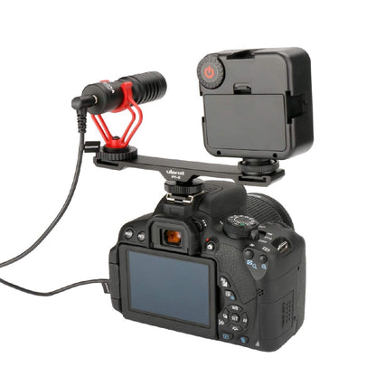 Ulanzi PT-2 Double Hot Shoe Mount Extension Bar Dual Bracket With 1/4" Thread