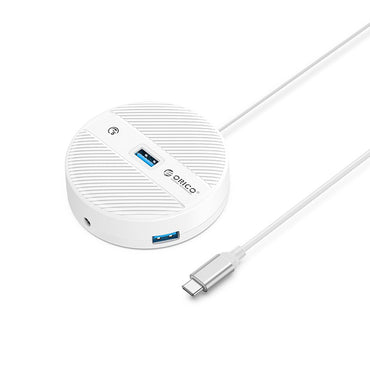 [CLEARANCE] ORICO 4-IN-1 USB HUB 5GBPS (0.3M,1M,1.8M) Type-C Cable with 3.5mm Audio/Microphone Output & 3-Port USB 3.0 | Windows, Linux & macOS Support | for PCs, Computer Desktops & Laptops | USB Hubs & Docking Stations | YS4-C3