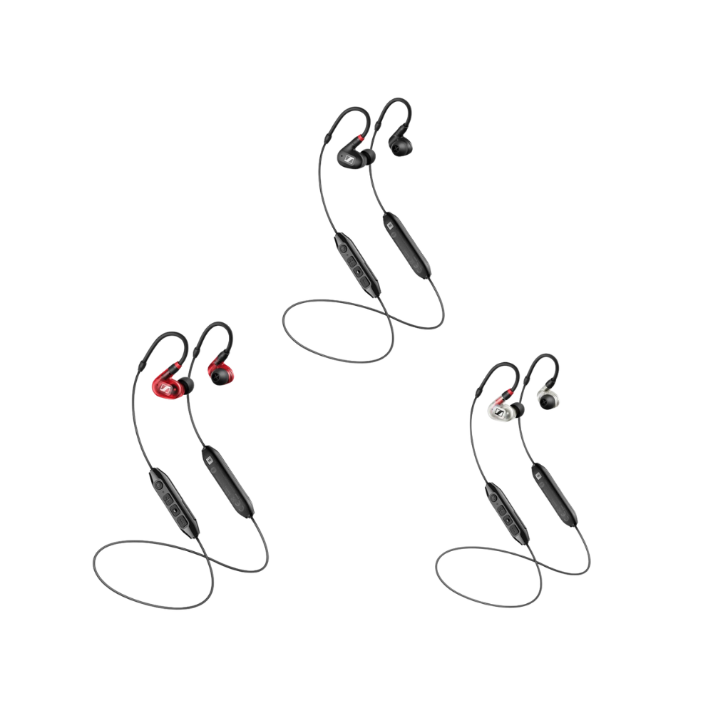 Sennheiser IE 100 PRO Dynamic In-Ear Monitors Wired IEM w/ Detachable Cable (Black, Clear, Red)