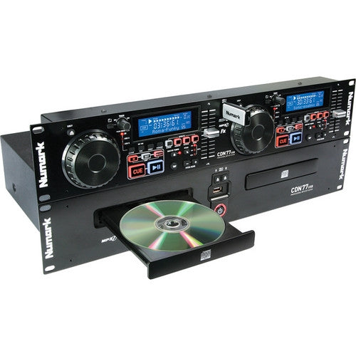 Numark CDN77USB Professional Dual USB and MP3 CD Player for Professional DJ Use With Performance-Driven Feature Set, CD / MP3CD Support and D3 Tag & Folder Recognition