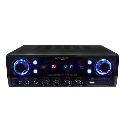Konzert TodoOke KCS-212 1800W 6" 2-Way Woofer Micro Component Karaoke Speaker System (SET) with 2 Channel Output, Bluetooth, FM Radio Tuner and RCA, Mic Inputs and Remote Control