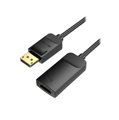 Vention 1080p 60Hz UHD DP DisplayPort Male to HDMI Female Unidirectional Display Cable Adapter for Monitors and Projectors (0.15m) | HBTBB