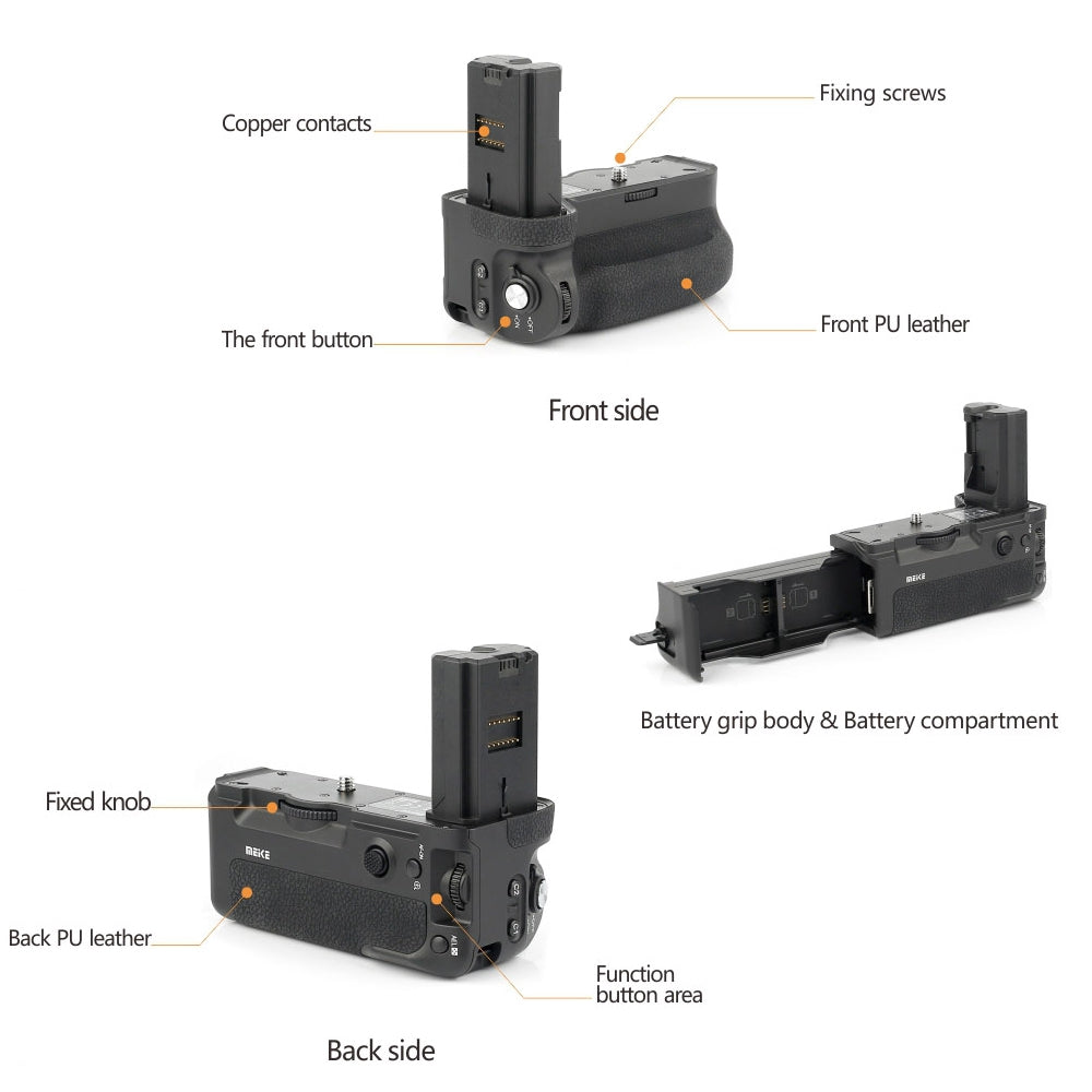 Meike MK-A9 Pro 2.4 GHz Remote control Battery Grip Holder Origil for Sony A9 A7RIII A7III A7 III Camera