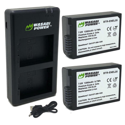 [CLEARANCE] Wasabi Power EN-EL25 Battery & Charger for Nikon Z30 Z50 Zfc Digital Cameras | EN EL25 ENEL25 | JG Superstore