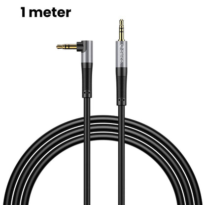 ORICO 3.5mm TRS Jack Hi-Fi Stereo Audio Cables with 90° to 180° Male Auxiliary Connectors, Gold-plated Plugs, and Bendable Silicone Jacket for Smartphones, Computers, Laptops, Headphones, Televisions, Speakers, Amplifiers, Music Players