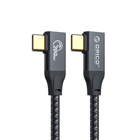 [CLEARANCE] ORICO CLS32 (0.5m / 1m / 2m / 3m / 5m) USB Type C 3.2 Gen2x2 Right to Right Angle Fast Charging Data Cable with 20Gbps High-Speed Transmission Rate, PD 100W QC4 4K 60Hz Video, Aluminum Alloy for Smartphones, MacBook, Tablet, PC