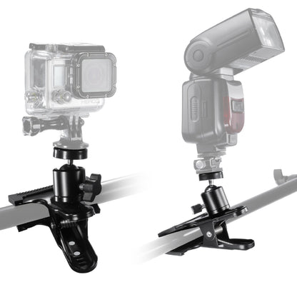 Pxel AA-CT1 Tripod Camera Clip Clamp Flash Holder Mount with 360 Swivel Photography Ball-Head 1/4" Threaded Screw for Camera Tripod, SLR, DSLR, Video Cameras, Studio Backdrop Camera