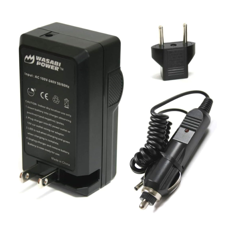 Wasabi Power NB-5L 2-Pack Power Battery and Charger Kit with 3.7V 1400mAh Power Batteries, Wasabi Power Mini Rapid A/C Charger for Canon NB-5L and Canon PowerShot Cameras | JG Superstore