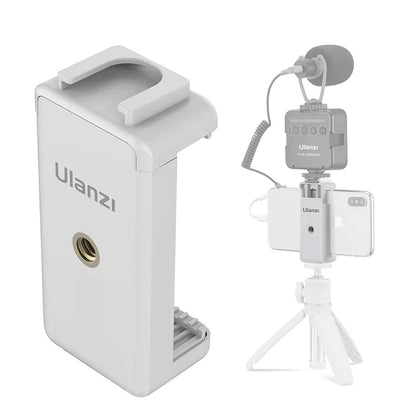 Ulanzi ST-07 Smartphone Holder with Cold Shoe for Mobile Photography Tripod Bracket Universal Vlog Vlogging Accessory | Black, White | JG Superstore