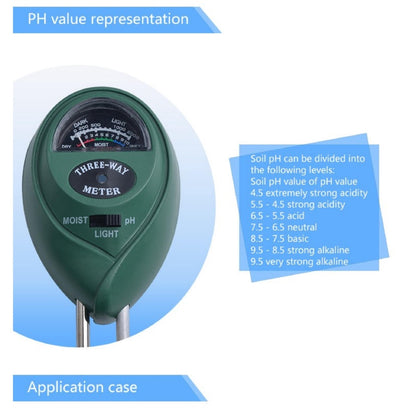 [CLEARANCE] Eagletech 3 in 1 Moisture / Light / PH Plant Flowers Soil PH Tester Hydroponics Meter