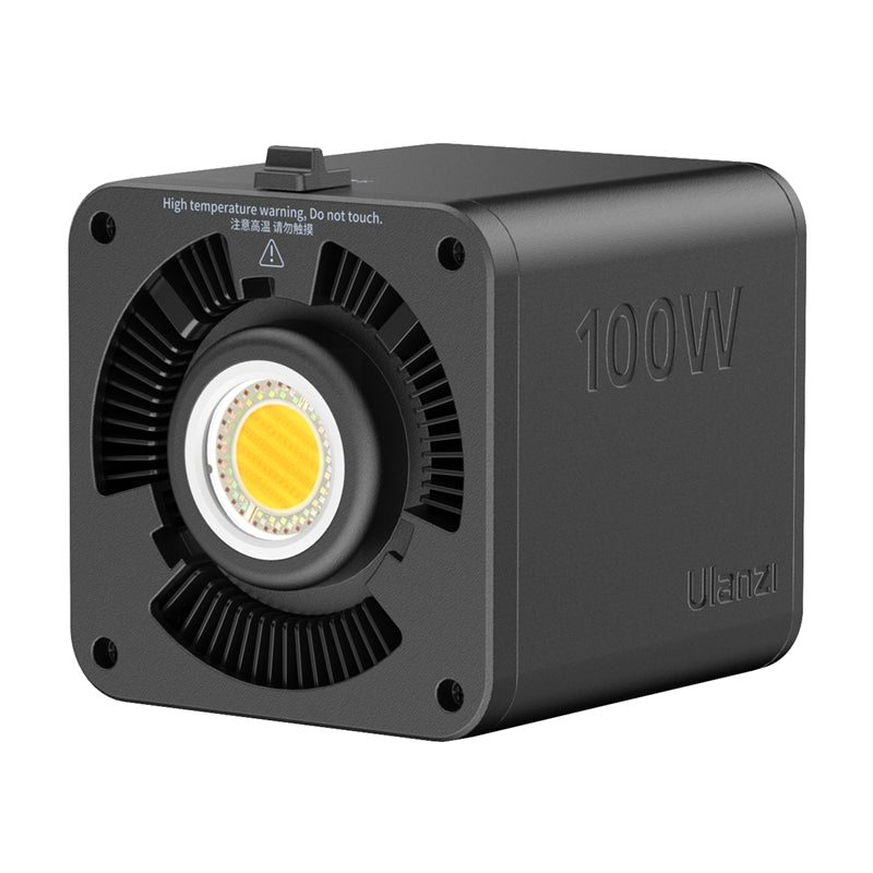 Ulanzi ML100RGB 100W Full-Color RGB COB Video Light 2700-6500K CCT with 20 Lighting Effects, Mini Bowens Mount, LCD Display, Adjustment Knob, 4000mAh Built-in Battery, DC and USB C Charging Ports for Photography, Studio Lighting and Equipment
