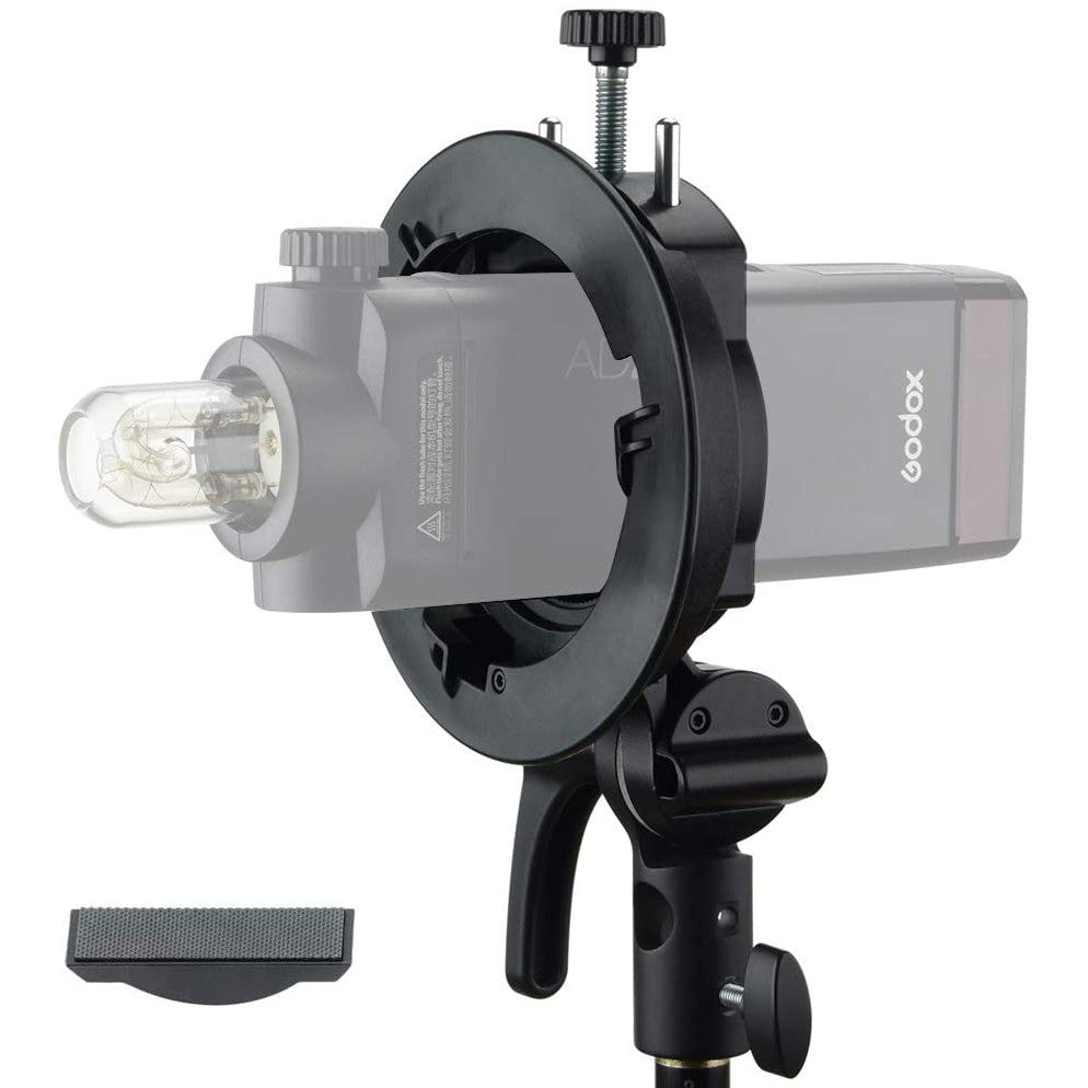 Godox S2 S-Type Flash Bracket Bowens S Mount Holder Universal Type for Speedlite Flash Snoot Softbox Beauty Dish Honeycomb Umbrella