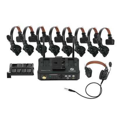 Hollyland Solidcom C1-PRO 6S / C1-PRO 4S / C1-PRO 8S-HUB 1.9GHz True Wireless DECT Intercom System Headsets Full-Duplex with Push-to-Talk Function, Two-Mic Environmental Noise Cancellation for Professional Filmmaking
