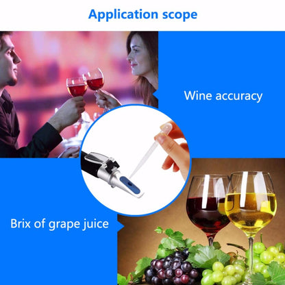 Eagletech REFRAC RHW-2540 Alcohol Refractometer 0-40% Brix 0-25% Alcohol Wort Specific Gravity Beer Fruit Juice Wine Sugar Test