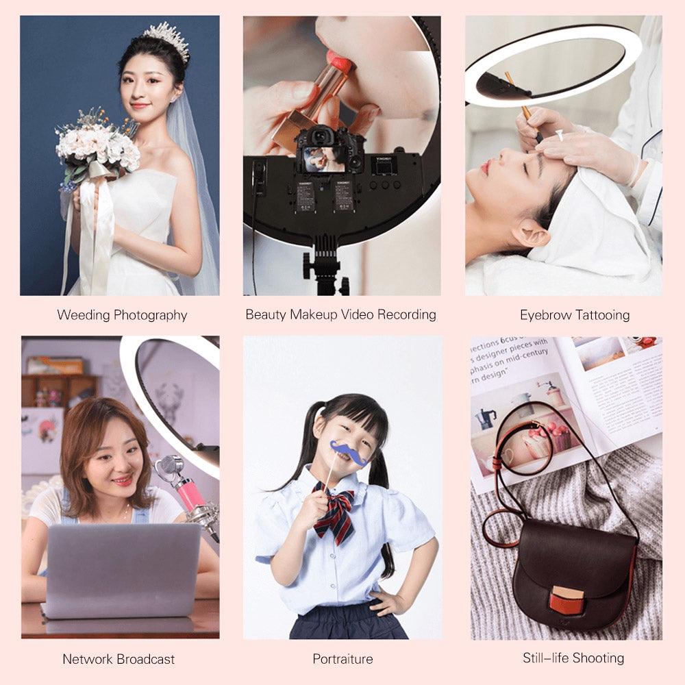 [CLEARANCE] Yongnuo YN808 LED Ring Light 5500K Day Light 800pcs Lamp Beads LED Video Light for Camcorder with Touch Button Function
