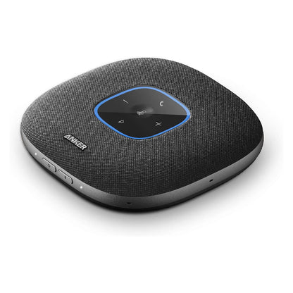 Anker PowerConf S3 Bluetooth Wireless / Wired Conference Speaker Microphone with 6 Built-In Omnidirectional Mics, 6700mAh Battery, and Automatic Voice Volume and App Control for Home and Office Online Video Calls