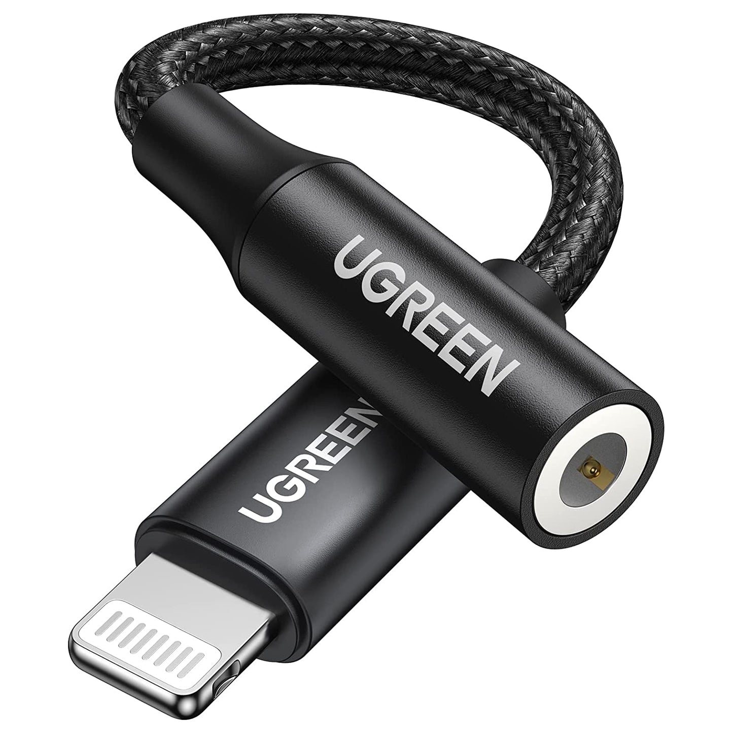 UGREEN 70860 Lightning to 3.5mm Audio Adapter Male to Female Connector MFi Certified Aux Audio Jack Dongle for iP 14 Pro Max/14 Plus/13/12 Pro Max /SE/11 Pro Max/XS