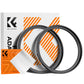 K&F Concept 2-PC Step-Up Rings (Small-to-Large) Aluminum Filter Adapters for Camera Lenses to fit Larger Lens Filters with Microfiber Cleaning Cloth & Storage Case