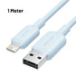 Vention 1M / 2M USB 2.0 Type-A Male to Lightning Male Fast Charging 2.4A Cable with High-Speed 480Mbps Transfer Speed - Blue / Pink / White