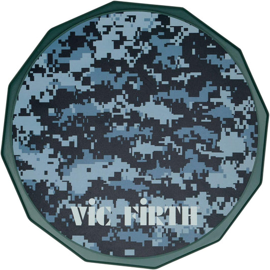 Vic Firth Portable Drumming Practice Pads with Non-Slip Backing and Silicone Padding for Beginner Drummers (Prints Available) (6", 12")