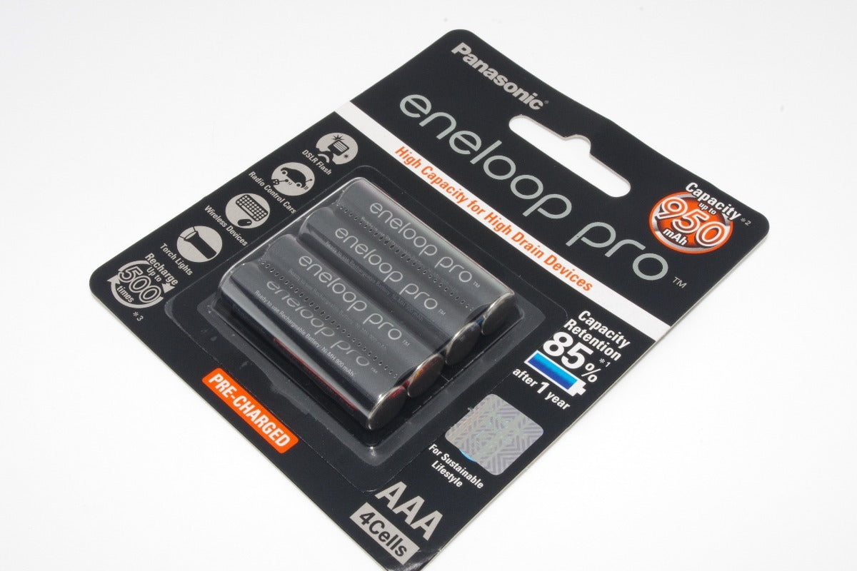 Panasonic Eneloop Pro BK-4HCCE-4BT Rechargeable Battery AAA Pack of 4 (Black) x3