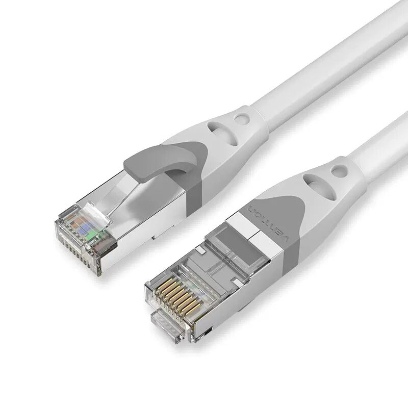 [CLEARANCE] Vention Cat6A STFP Patch Ethernet LAN Cable Gray with 10Gbps Ultra-High-Speed Rate, Anti-Bending Buckle, Gold-Plated Pins RJ45 for Internet, PC, Laptop, TV, Printer, Switch (35 meters) | IBHHU