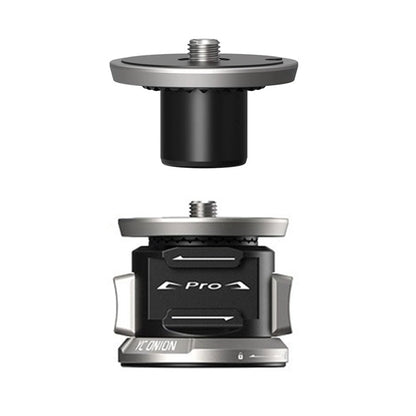 YC ONION MPQ55 Aluminum Quick Release Knob for Pineta Pro Monopod QR Plate with 1/4" ARRI Locating Hole, QR Dual Release Button, Cold Shoe Mount, Safety Lock & 1/4 - 3/8" Screw, Tripod Heads, Clamps & Mounting Systems