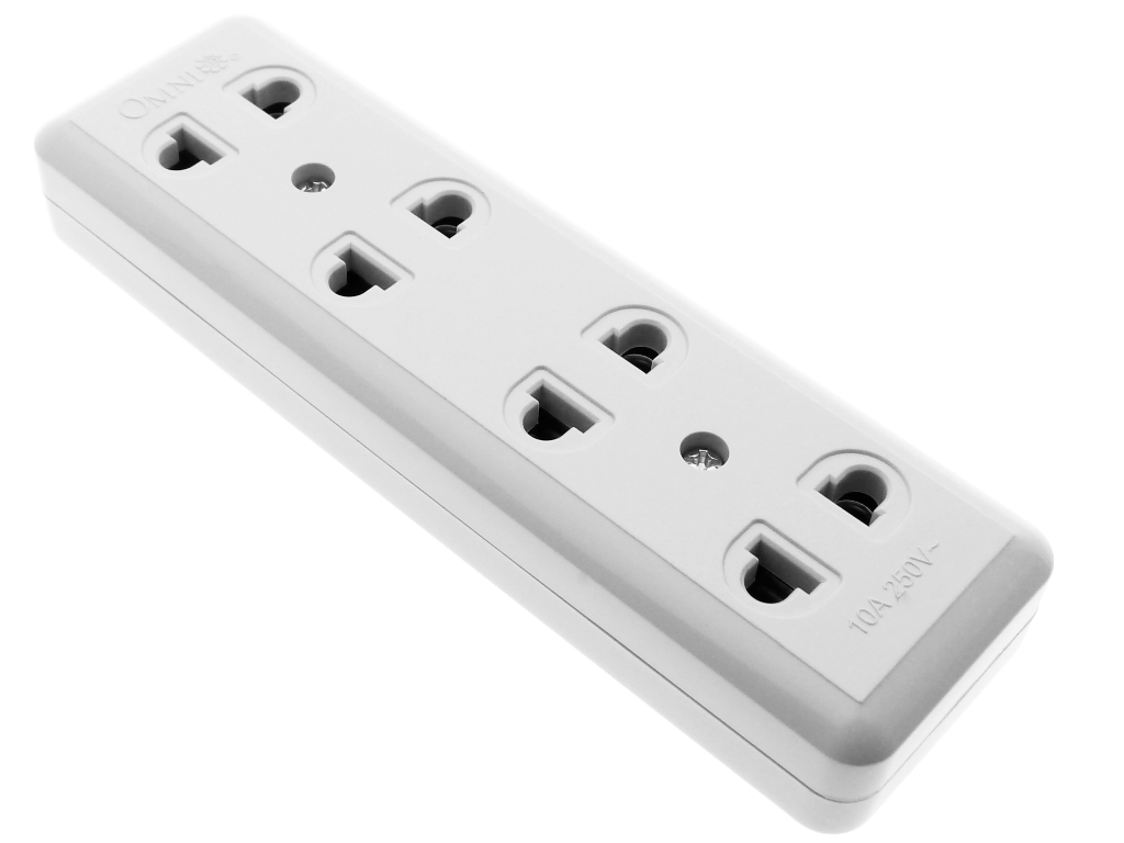 OMNI Surface Convenience Outlet Socket 10A 220V (1 Gang, 2 Gang, 3 Gang, 4 Gang) for Electronics Appliances | WSO-00