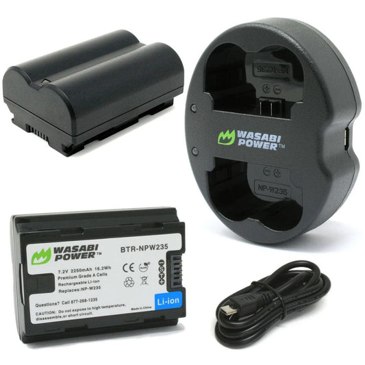 Wasabi Power Battery NP-W235 (2-Pack) and Dual Charger for Fujifilm X-T4