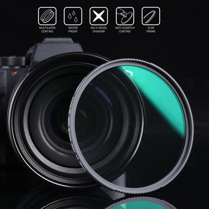 K&F Concept Black Mist 1/8 Density Nano-X Series Black Diffusion Lens Filter with Special Effects and Ultra Clear Multi-layer Coating (Available in 37mm, 40.5mm, 43mm, 46mm, 49mm, 52mm, 55mm, 58mm, 62mm, 67mm, 72mm, 77mm and 82mm)