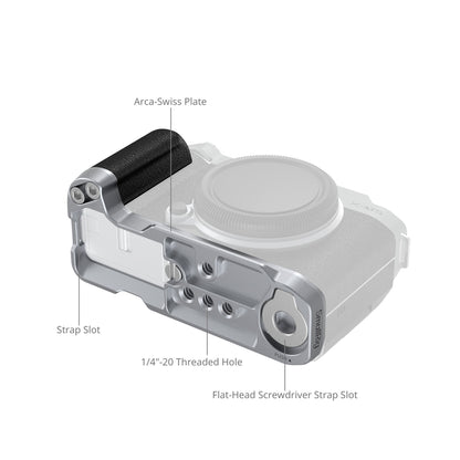 SmallRig L-Shape Mounting Plate Aluminum Alloy and Silicone Handle for FUJIFILM X-M5 Mirrorless Camera with Multiple 1/4"-20 Threads and Screws, Arca Type QR Plate, Integrated Strap Slot, Mic Windscreen and Hot Shoe Cover | 4875 | 4876