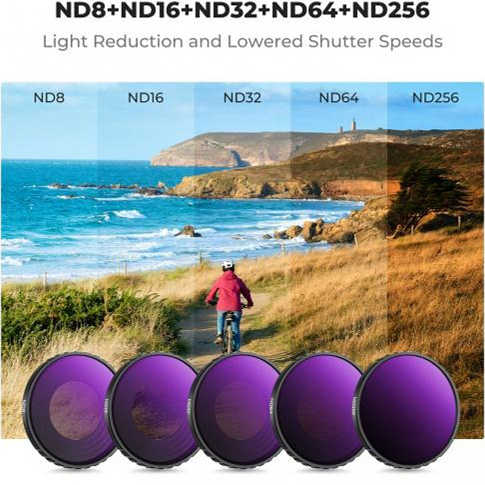 K&F Concept Nano-X Series 2 in 1 Hybrid ND8 / 16 / 32 / 64 / 256 / 1000 + CPL Neutral Density Circular Polarizing Lens Filter Kit Set for DJI Osmo Action 4 5 PRO Action Sports Camera w/ 3-10 Stops, Anti Glare, Multi Layer Coated AGC Glass