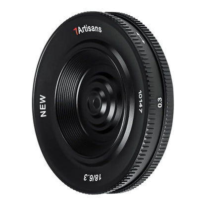 7Artisans 18mm F/6.3 Mark II APS-C Format Panasonic Olympus M43 Mount Wide Angle Prime Pancake UFO Slim Lens MF Manual Focus for Mirrorless Cameras