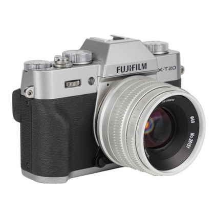 7Artisans 35mm F/1.4 APS-C Format Fujifilm X Mount Compact Portrait Prime Lens MF Manual Focus for Mirrorless Cameras | Black Silver