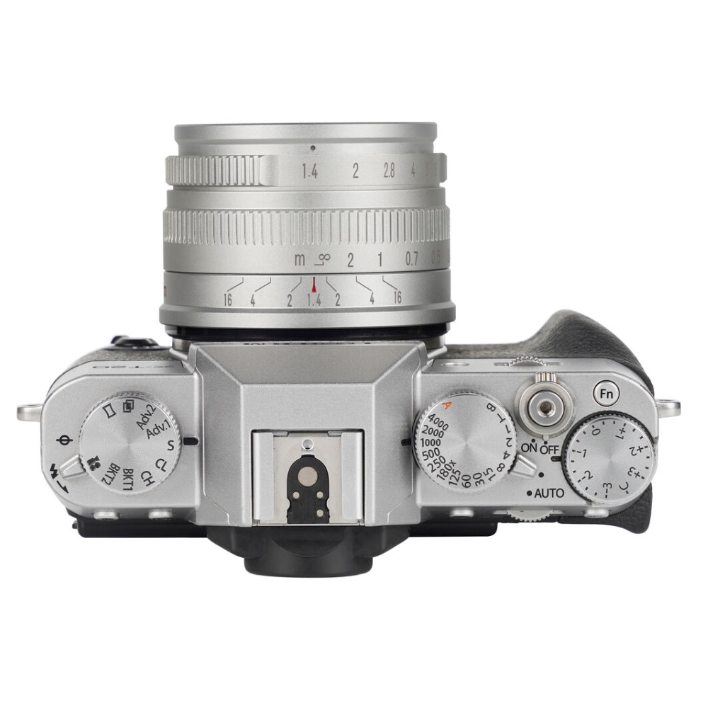 7Artisans 35mm F/1.4 APS-C Format Fujifilm X Mount Compact Portrait Prime Lens MF Manual Focus for Mirrorless Cameras | Black Silver
