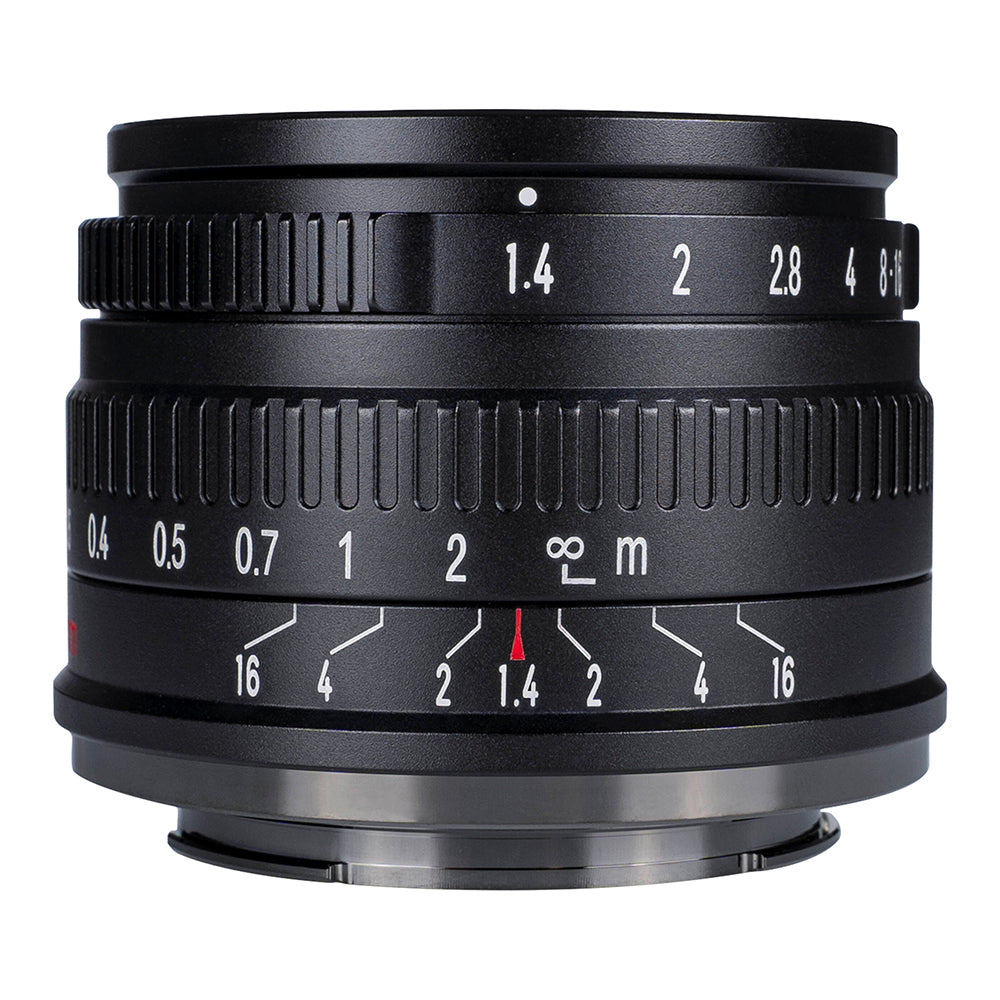 7Artisans 35mm F/1.4 APS-C Format M43 Micro Four Thirds Mount Compact Portrait Prime Lens MF Manual Focus for Mirrorless Cameras | Black Silver