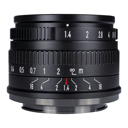 7Artisans 35mm F/1.4 APS-C Format M43 Micro Four Thirds Mount Compact Portrait Prime Lens MF Manual Focus for Mirrorless Cameras | Black Silver