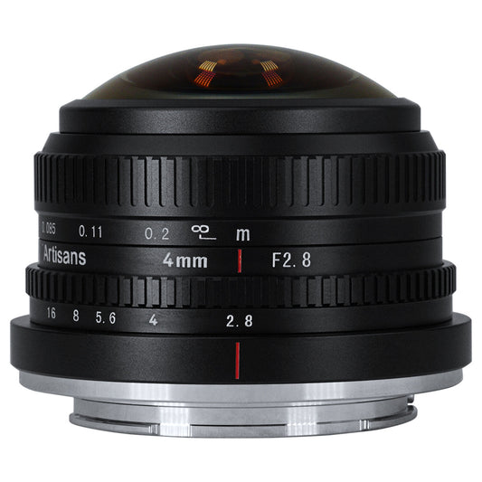 7Artisans 4mm F/2.8 APS-C Format Fujifilm X Mount Circular Fisheye Prime Lens MF Manual Focus for Mirrorless Cameras