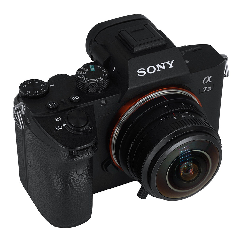 7Artisans Photoelectric 4mm F/2.8 APS-C Format Sony E Mount Circular Fisheye Prime Lens MF Manual Focus for Mirrorless Cameras