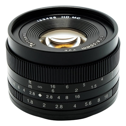 7Artisans 18mm F/6.3 Mark II APS-C Format Panasonic Olympus M43 Mount Wide Angle Prime Pancake UFO Slim Lens MF Manual Focus for Mirrorless Cameras