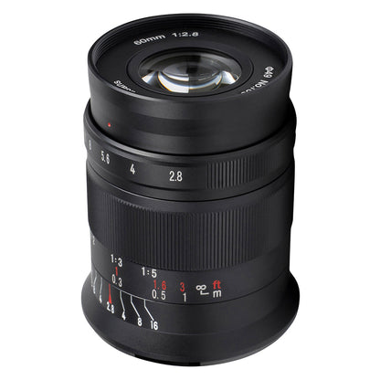 7Artisans Photoelectric 60mm F/2.8 APS-C Format Panasonic Olympus M43 Mount Macro Telephoto Prime Lens MF Manual Focus for Mirrorless Cameras