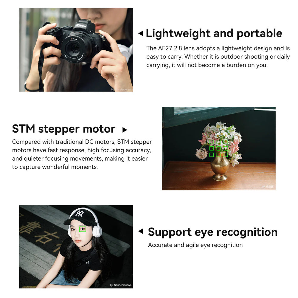 7Artisans 27mm F/2.8 APS-C Format Nikon Z Mount Compact Portrait Prime Lens AF Autofocus for Mirrorless Cameras